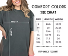 comfort colors tshirt size chart