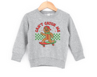 Can't catch me gingerbread man Christmas crewneck sweatshirt for toddlers and kids 