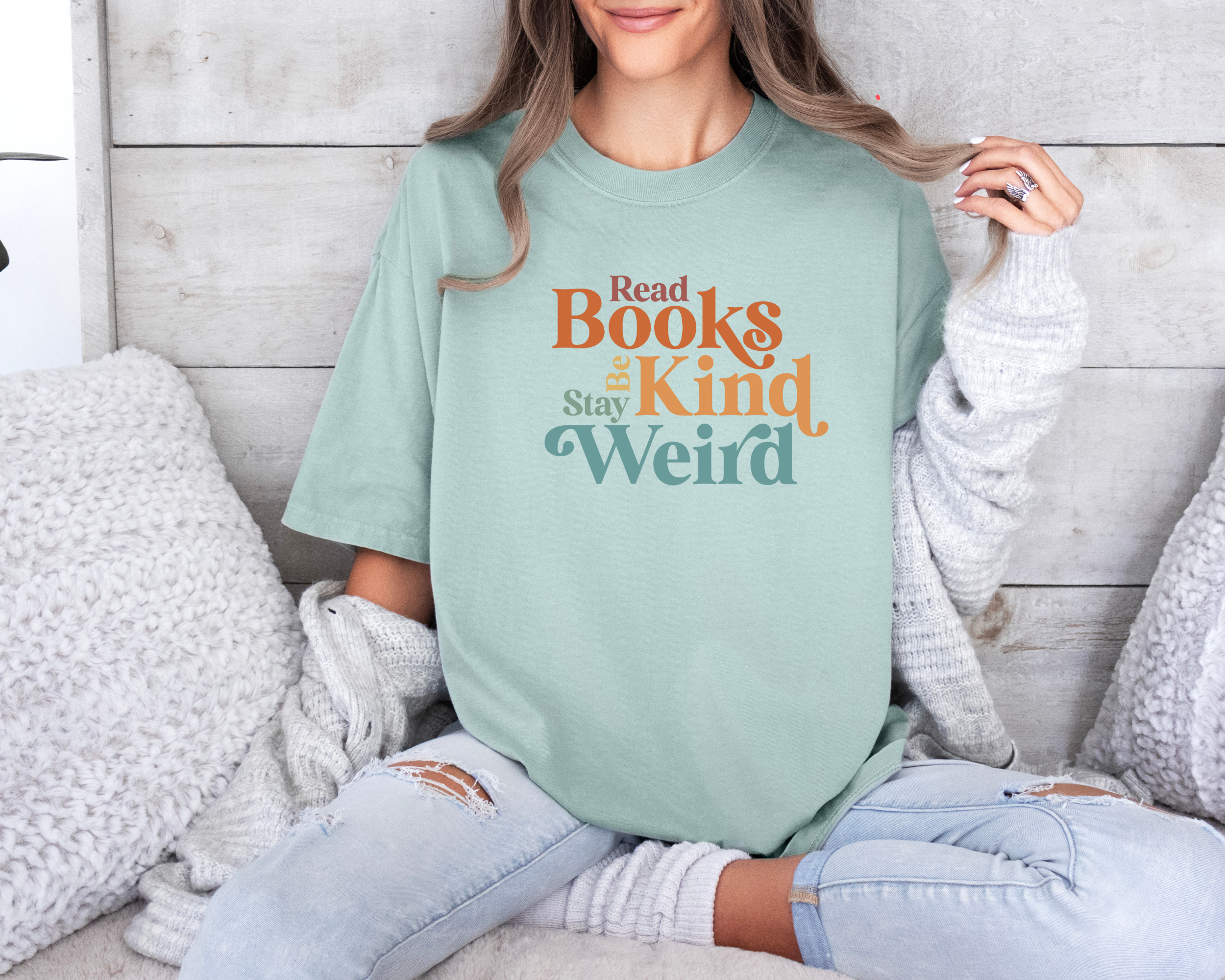 Read books be kind stay weird.  Book lovers tshirt for book clubs