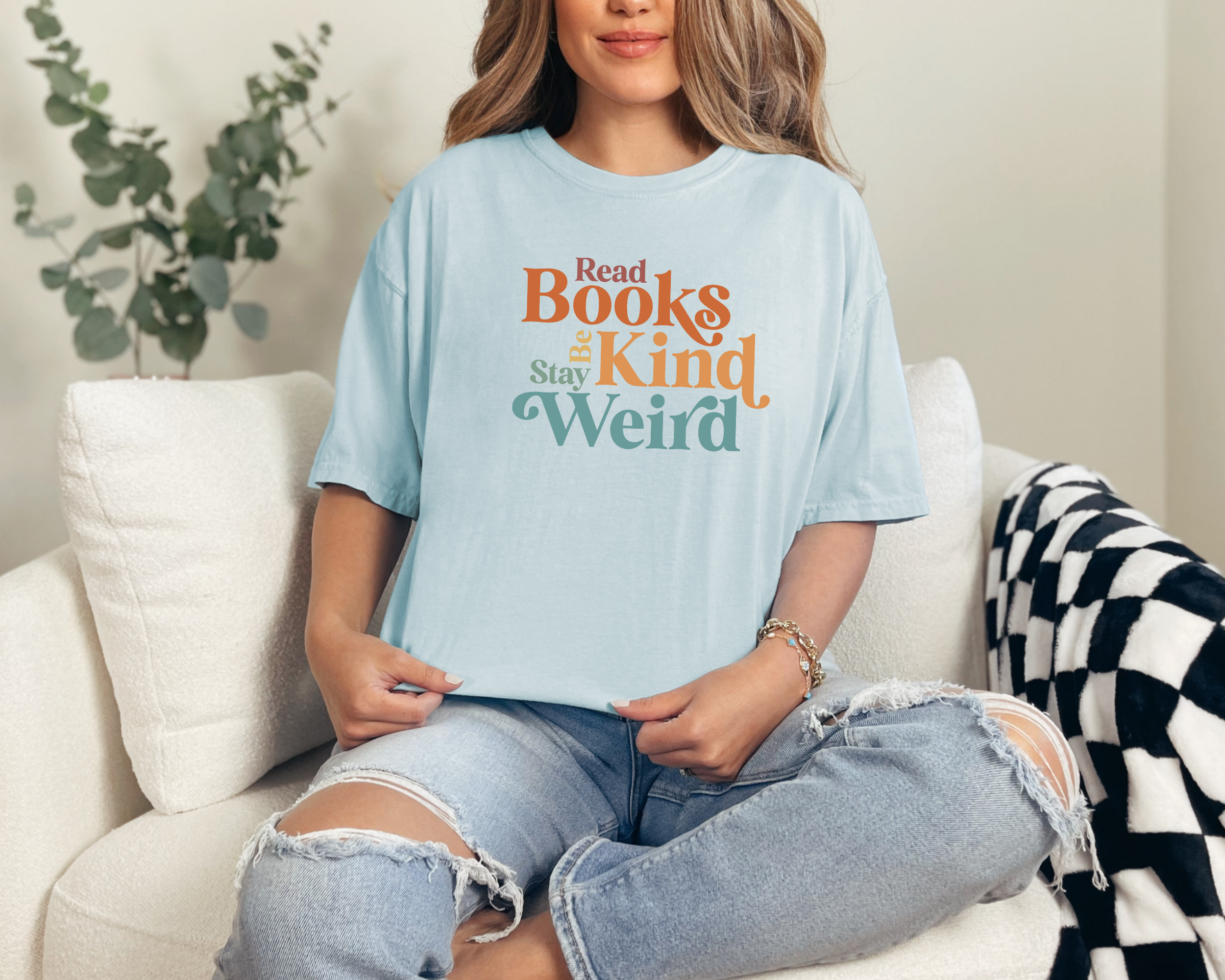 Read books be kind stay weird.  Book lovers tshirt for book clubs