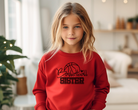 red basketball sister pullover sweatshirt