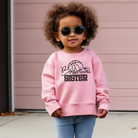 pink sweatshirt that says basketball sister