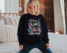 girls cheerleading sweatshirt in black