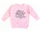 Funny cheer sweatshirt that says boys throw balls cheerleaders throw people in pink