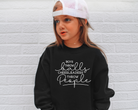 Funny cheer sweatshirt that says boys throw balls cheerleaders throw people in black