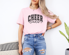 varsity college text cheerleader shirt in pink