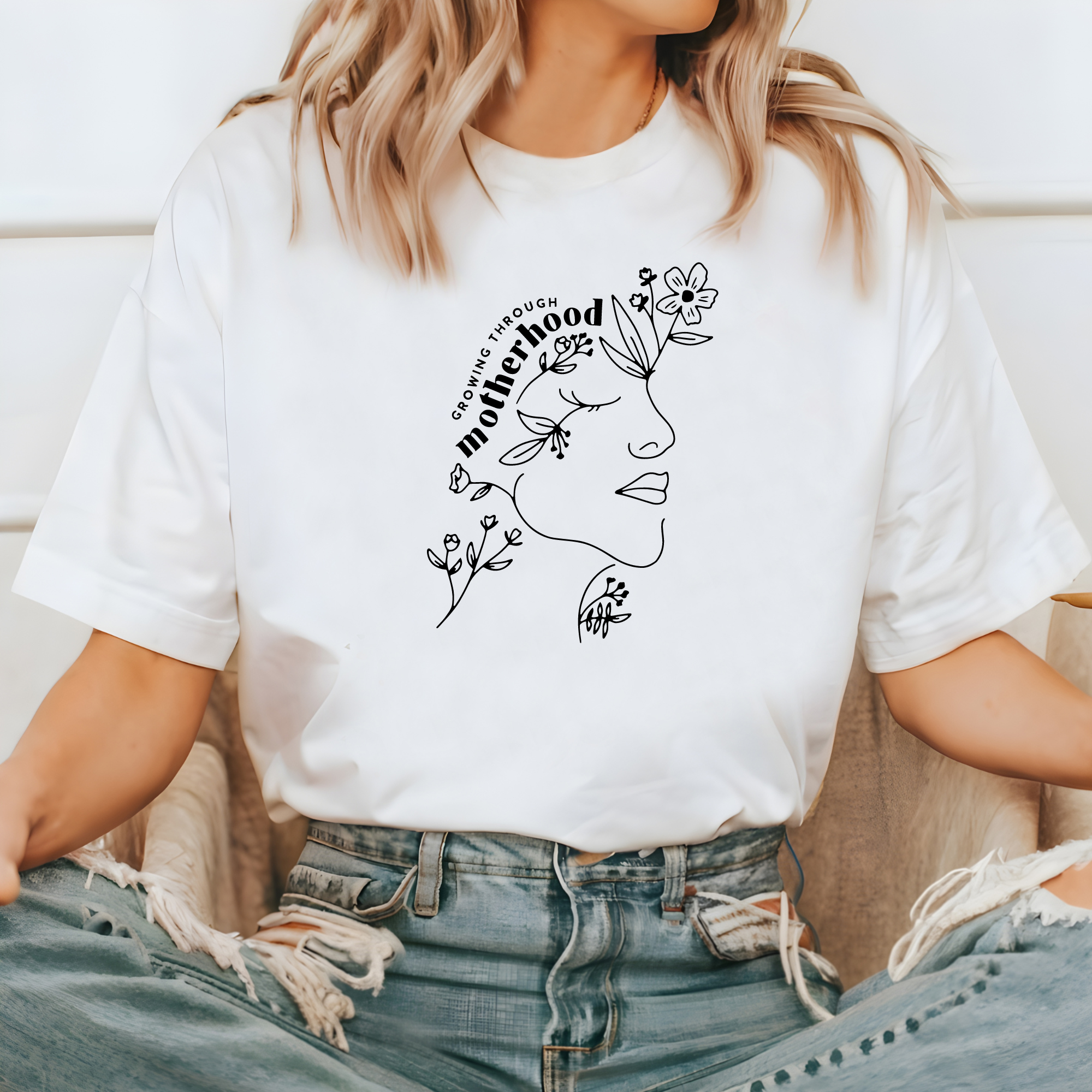 Growing through motherhood tshirt for moms