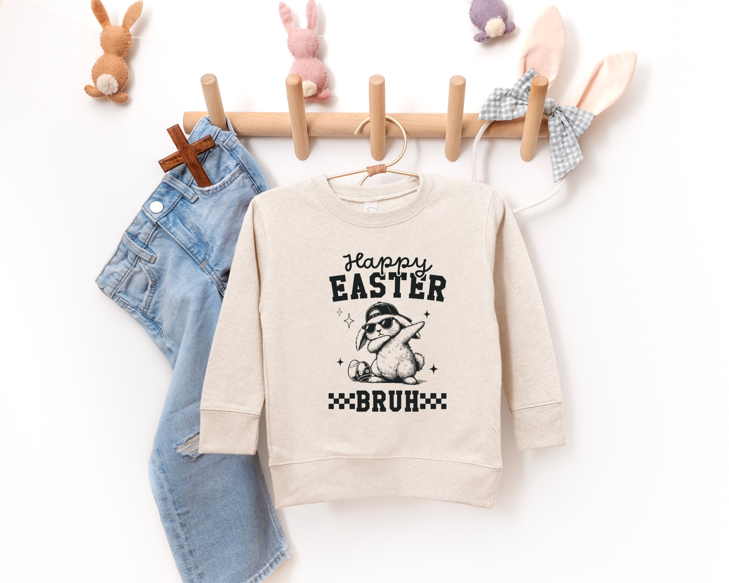 Happy Easter bruh funny boys sweatshirt for Easter Day