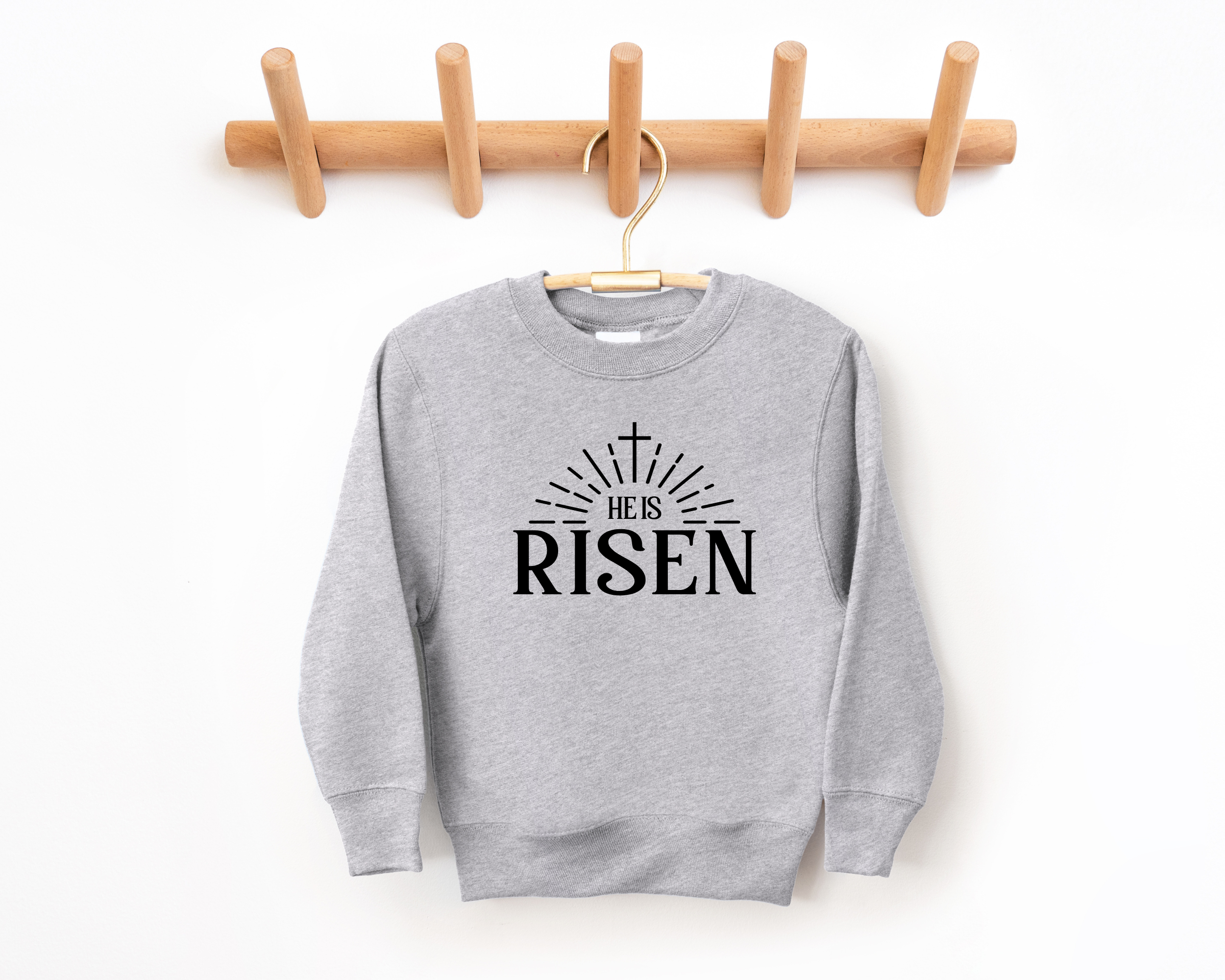 He is risen kids easter sweatshirt