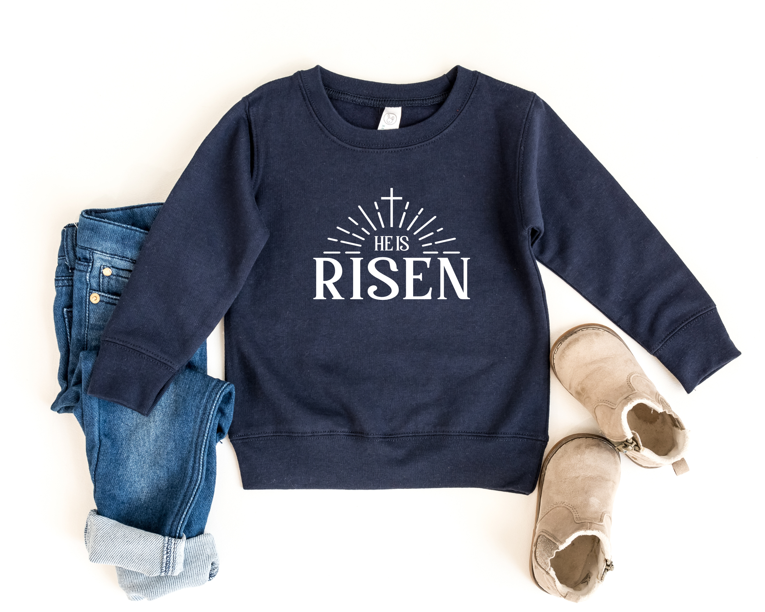 He is risen kids easter sweatshirt