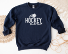 hockey mom sweatshirt in navy