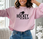 hockey mom sweatshirt in pink
