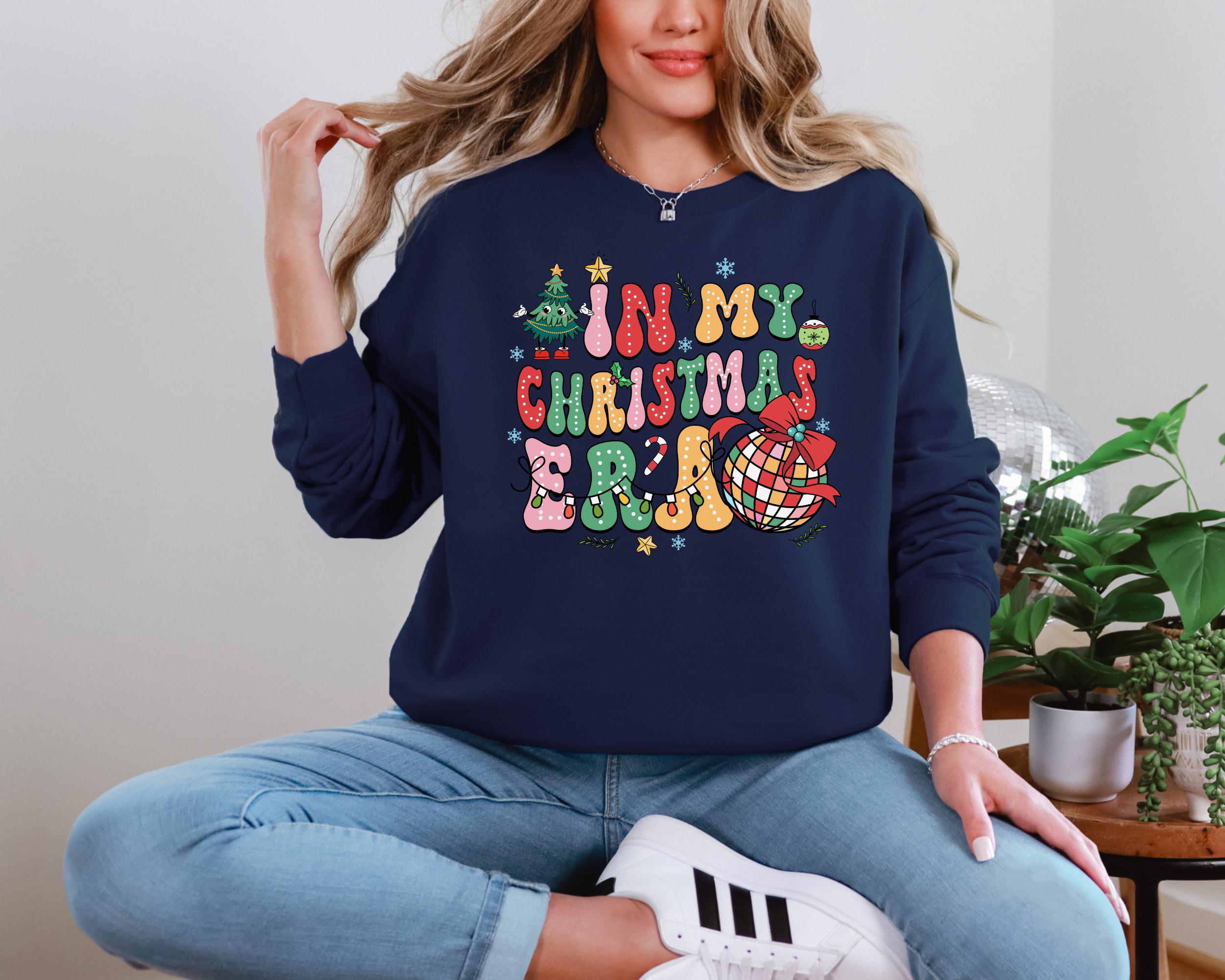 In my Christmas era sweatshirt for women. Taylor Swift inspired holiday sweater.