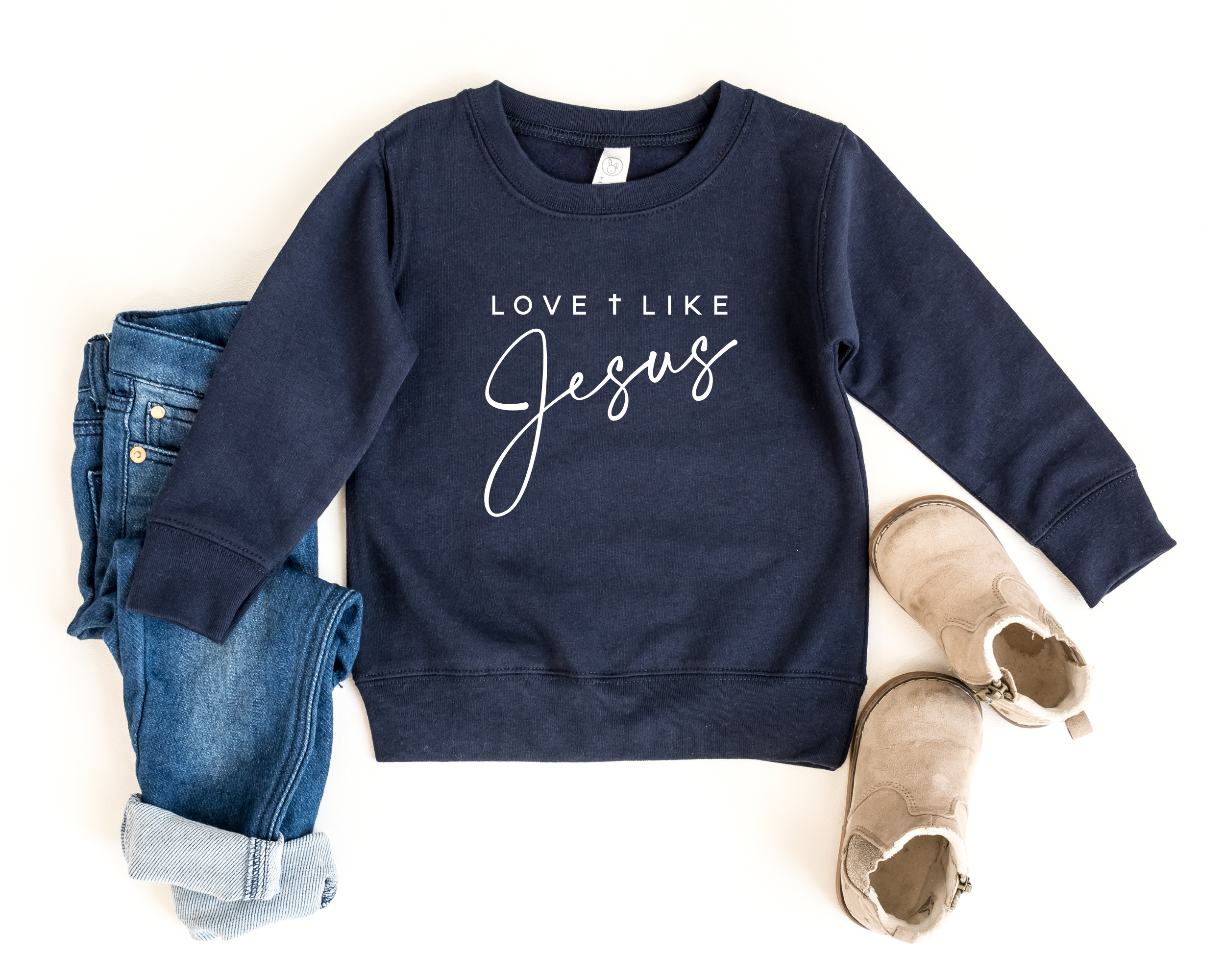 Love like jesus kids christian sweatshirt