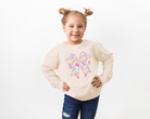 girls easter coquette bow sweatshirt for easter day