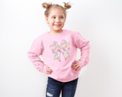 girls easter coquette bow sweatshirt for easter day