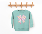 girls easter coquette bow sweatshirt for easter day