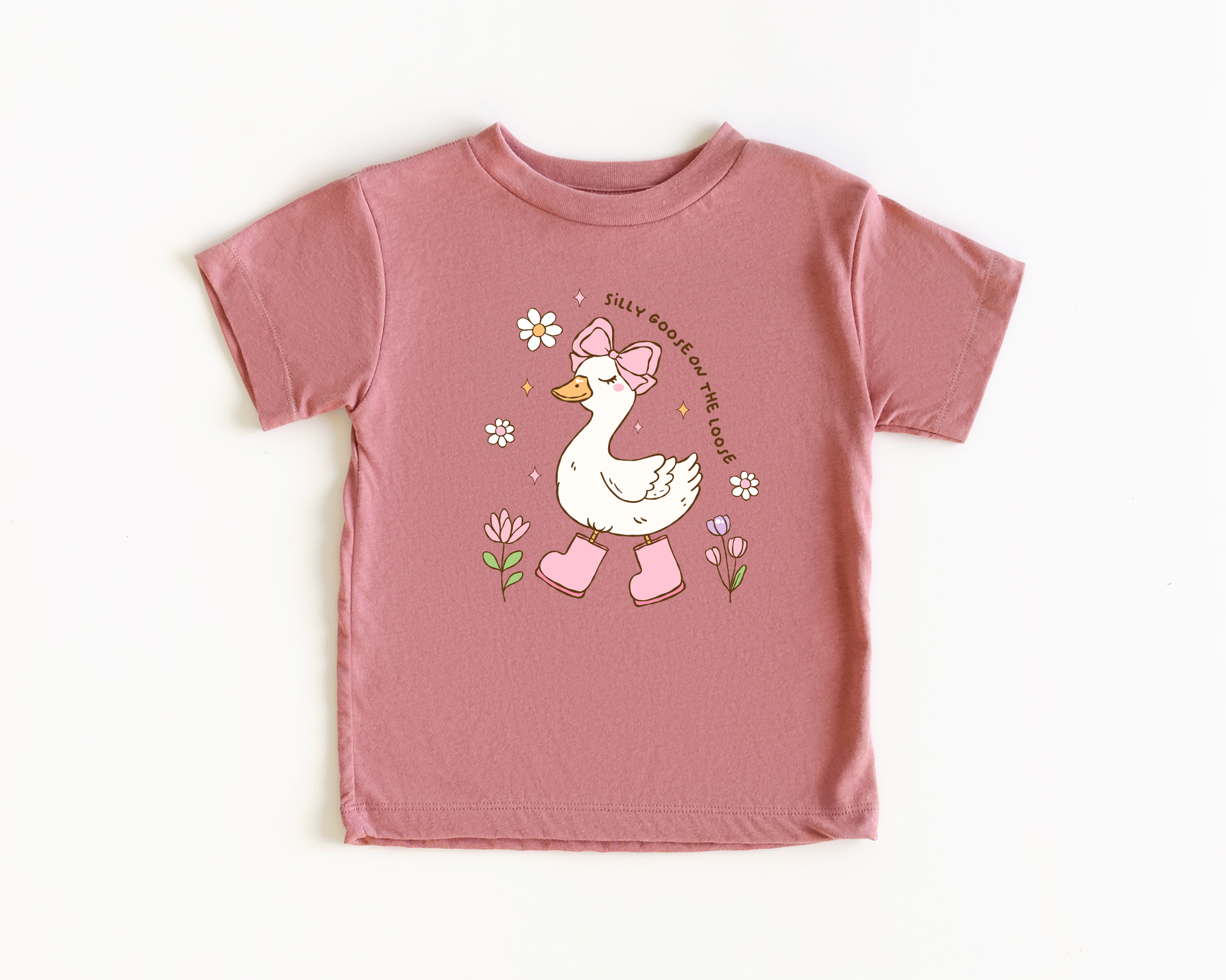 Silly goose is on the loose spring t-shirt for toddler girls