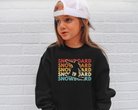 kids snowboard sweatshirt in black