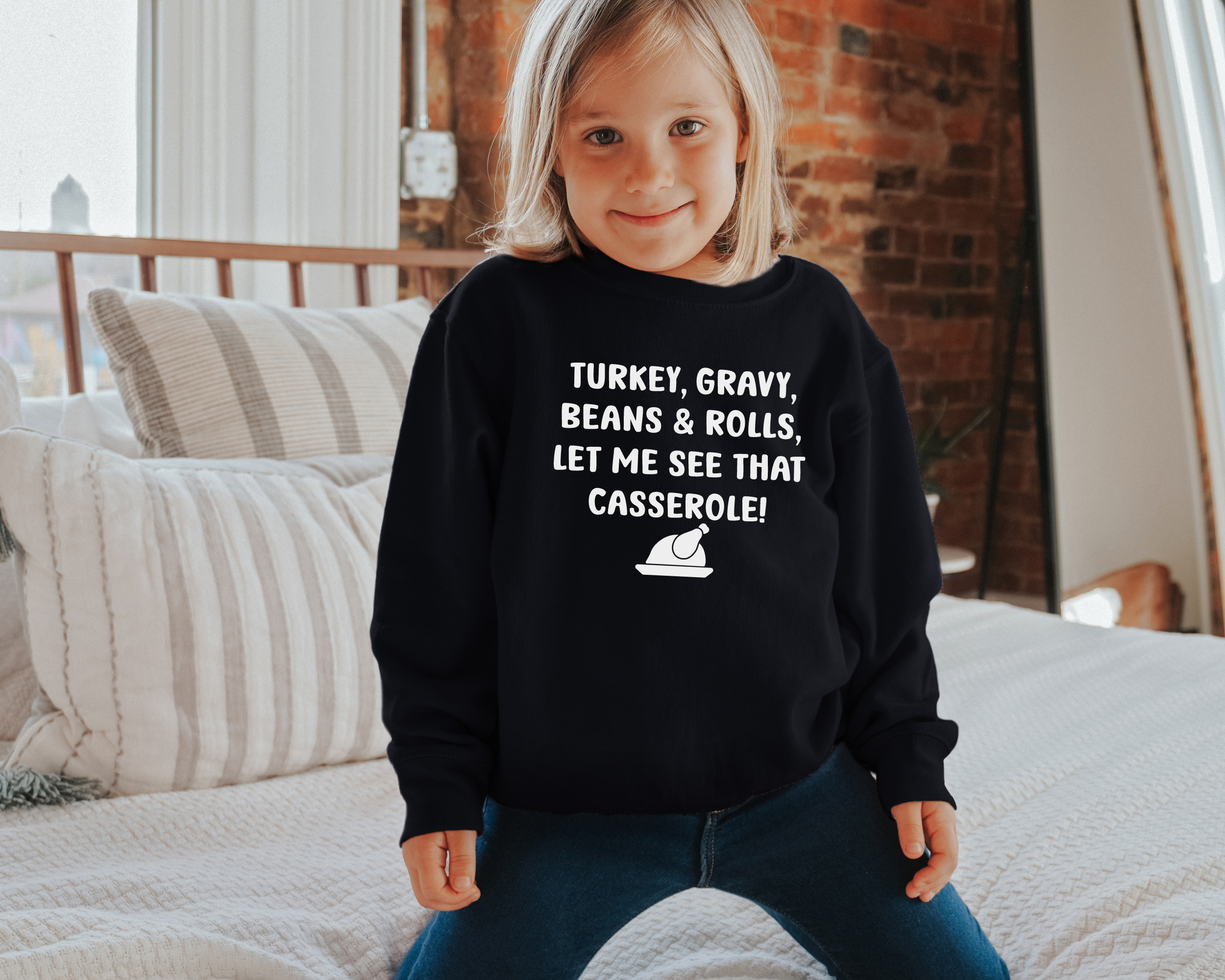 funny kids sweatshirt for thanksgiving or easter.